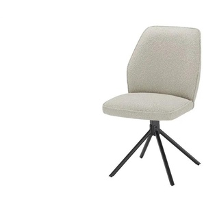 Stuhl aus Teddy-Bouclé Flynn ¦ grau ¦ Maße (cm): B: 52 H: 86 T: 62.0