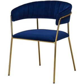 Stuhl - blau - Materialmix - 60 cm - 79,5 cm - 57 cm | Möbel Kraft