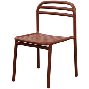 Stuhl Bliss Cane-line Aluminium desert red grau, Designer Johannes Foersom & Peter Hiort-Lorenzen, 77x52x56 cm