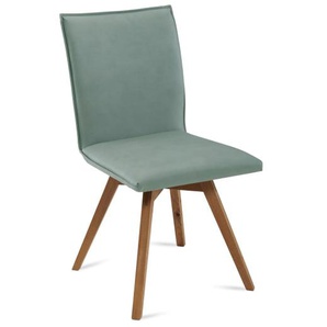 Stuhl Calimera in mint, Holzfüße in Wildeiche Samtöl