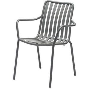 Armlehnstuhl Casablanca Aluminium grau, 84.2x58x59 cm