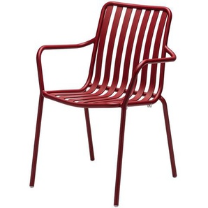 Armlehnstuhl Casablanca Aluminium rot, 84.2x58x59 cm