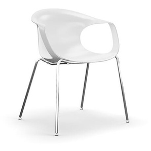 Stuhl Flick REDI silber, Designer Archirivolto Design, 77x61x54 cm