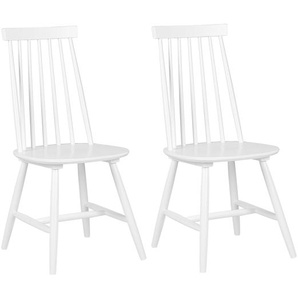 Stuhl Holz Weiß 2er Set im Landhausstil Holzstühle