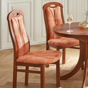 Stuhl HOME AFFAIRE ALEX Stühle braun (kirschbaumfarben, orange) 4-Fuß-Stuhl Esszimmerstuhl Polsterstuhl Küchenstühle Stühle