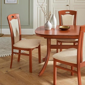 Stuhl HOME AFFAIRE FERDI Stühle braun (kirschbaumfarben, beige) 4-Fuß-Stuhl Esszimmerstuhl Küchenstühle Stühle 2 Stück