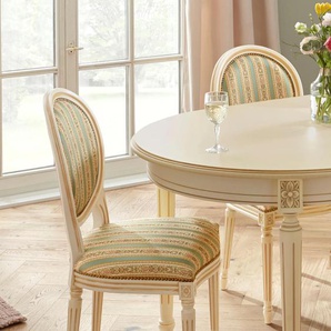 Stuhl HOME AFFAIRE LUIGI Stühle weiß (weiß lackiert, gruen, gelb) 4-Fuß-Stuhl Esszimmerstuhl Küchenstühle Stühle 2 Stück