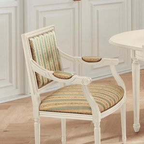 Stuhl HOME AFFAIRE LUIGI Stühle weiß (weiß lackiert, gruen, gelb) 4-Fuß-Stuhl Armlehnstuhl Esszimmerstuhl Küchenstühle Stühle 1 Stück