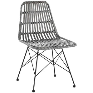 Stuhl Keno Metall, Polyrattan Modern