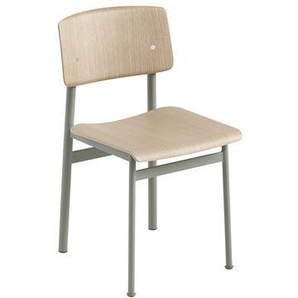 Stuhl Loft grün holz natur / Holz & Metall - Muuto - Holz natur