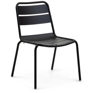 Stuhl Malaga Aluminium schwarz, 81x46x55 cm