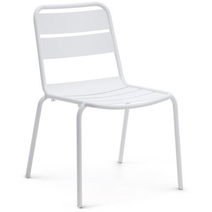 Stuhl Malaga Aluminium weiß, 81x46x55 cm
