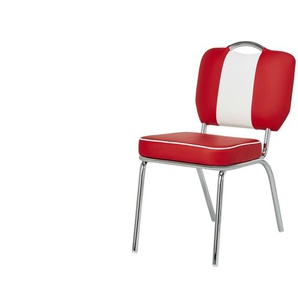 Stuhl - rot - Materialmix - 48 cm - 84,5 cm - cm 64,0 | Möbel Kraft