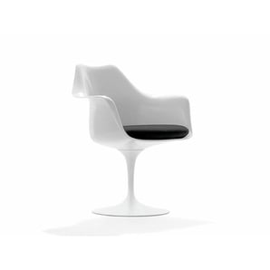 Stuhl Saarinen Tulip Knoll International weiss weiß, Designer Eero Saarinen, 81x68x59 cm