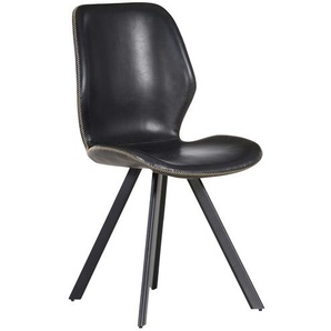 Stuhl - schwarz - Materialmix - 47 cm - 90 cm - 54 cm | Möbel Kraft