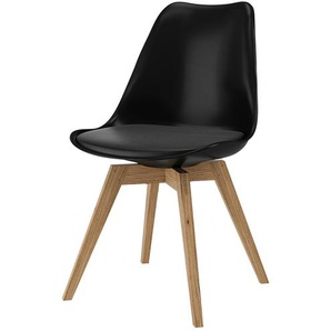 Stuhl - schwarz - Materialmix - 48,5 cm - 83 cm - 54 cm | Möbel Kraft