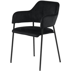 Stuhl - schwarz - Materialmix - 54 cm - 82 cm - 55 cm | Möbel Kraft