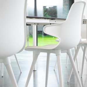 Stuhl »T2020« mit Kunststoffbeinen - Weiß -
