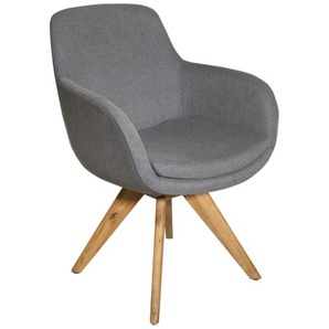 Stuhl Tavia in grau, 180° drehbar