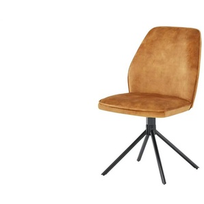 Stuhl Velours - gelb - Materialmix - 52 cm - 86 cm - cm 62,0 | Möbel Kraft