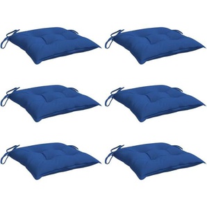 Stuhlkissen 6 Stk. Blau 40x40x7 cm Oxford-Gewebe Vidaxl