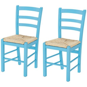 Stuhlpaar (2er-Set) - blau - Materialmix - 39 cm - 86 cm - 45 cm | Möbel Kraft