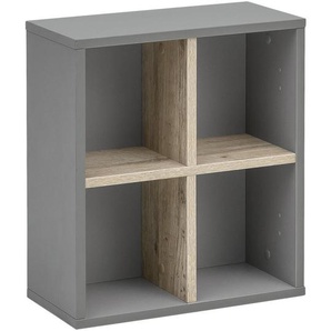 Stylife Badezimmerregal , Grau, Eiche , 40.5x48.5x20.5 cm , Badezimmer, Badezimmerregale, Badregale