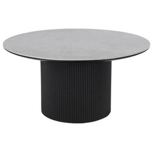 Stylife Couchtisch, Schwarz, Hellgrau, Keramik, Holzwerkstoff, rund, zylindrisch, 80x40x80 cm, einfacher Aufbau, Wohnzimmer, Wohnzimmertische,