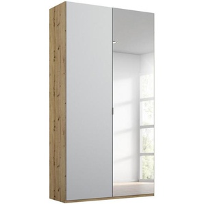 Stylife Drehtürenschrank , Grau, Eiche , Holzwerkstoff , 2 Fächer , 101x223x60 cm , Blauer Engel, Goldenes M, Made in Germany , Typenauswahl, Beimöbel erhältlich, umfangreiches Zubehör in verschiedenen Größen Holzdekoren erhältlich , Kinder & Jugendmöbel,