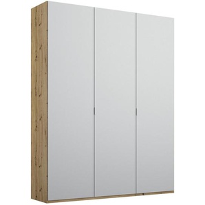 Stylife Drehtürenschrank , Grau, Eiche , Holzwerkstoff , 4 Fächer , 151x223x60 cm , Blauer Engel, Goldenes M, Made in Germany , Typenauswahl, Beimöbel erhältlich, umfangreiches Zubehör in verschiedenen Größen Holzdekoren erhältlich , Kinder & Jugendmöbel,