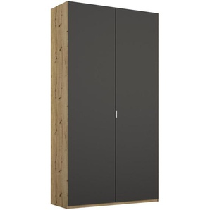 Stylife Drehtürenschrank , Graphit, Eiche , Holzwerkstoff , 2 Fächer , 101x223x60 cm , Blauer Engel, Goldenes M, Made in Germany , Typenauswahl, Beimöbel erhältlich, umfangreiches Zubehör in verschiedenen Größen Holzdekoren erhältlich , Kinder &