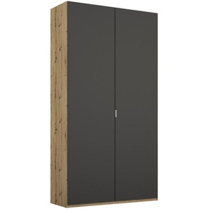 Stylife Drehtürenschrank, Graphit, Eiche, Holzwerkstoff, 2 Fächer, 101x223x60 cm, Made in Germany, Goldenes M, Blauer Engel, umfangreiches Zubehör erhältlich, in verschiedenen Größen Beimöbel Typenauswahl, Holzdekoren erhältlich, Kinder- & Jugendzimmer,