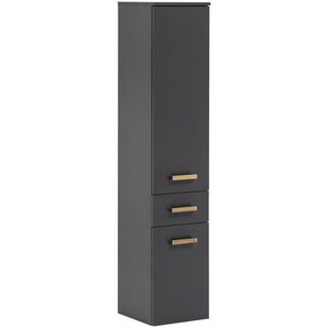 Stylife Hochschrank , Anthrazit , Holzwerkstoff , 3 Fächer , 1 Schubladen , 32.7x160.1x35.3 cm , Made in Germany , hängend , Badezimmer, Badezimmerschränke, Hochschränke