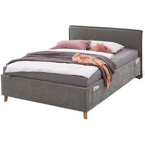 Stylife Polsterbett, Grau, Textil, Eukalyptusholz, 120x200 cm, Reach, gepolstertes Kopfteil, Stoffauswahl, in verschiedenen Größen erhältlich,