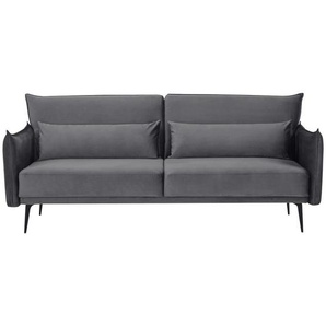 Stylife Schlafsofa, Dunkelgrau, Metall, Textil, 3-Sitzer, Füllung: Polyester, 207x88x86 cm, Bsci, Relaxfunktion, Liegefunktion, Bettfunktion