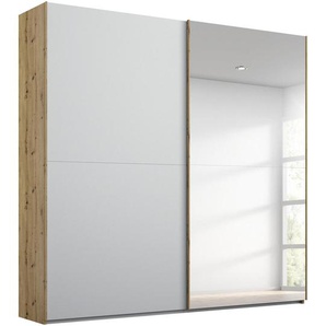 Stylife Schwebetürenschrank , Grau, Eiche , Holzwerkstoff , 4 Fächer , 201x223x68 cm , Blauer Engel, Goldenes M, Made in Germany , Typenauswahl, Beimöbel erhältlich, umfangreiches Zubehör in verschiedenen Größen Holzdekoren erhältlich , Kinder &
