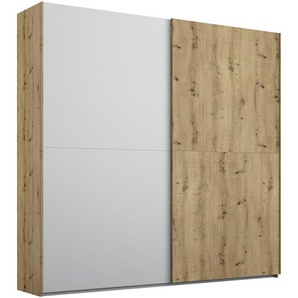 Stylife Schwebetürenschrank , Grau, Eiche , Holzwerkstoff , 4 Fächer , 201x223x68 cm , Blauer Engel, Goldenes M, Made in Germany , Typenauswahl, Beimöbel erhältlich, umfangreiches Zubehör in verschiedenen Größen Holzdekoren erhältlich , Kinder &