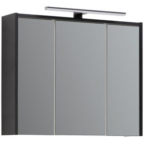 Stylife Spiegelschrank Inova, Holzwerkstoff, 6 Fächer, 74.5x62.7x16 cm, Made in Germany, Badezimmer, Badezimmerspiegel, Spiegelschränke