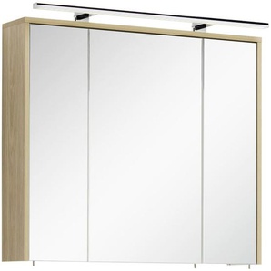 Stylife Spiegelschrank , Metall , F , 83.3x75.8x16.1 cm , Made in Germany , Soft-Close-System , Badezimmer, Badezimmerspiegel, Spiegelschränke