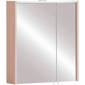 Stylife Spiegelschrank, Metall, 2 Fächer, 63.5x72.4x17.5 cm, Made in Germany, erweiterbar, Badezimmer, Badezimmerspiegel, Spiegelschränke