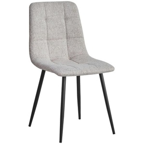 Stylife Stuhl, Taupe, Schwarz, Metall, Textil, konisch, 45x86.5x55 cm, Esszimmer, Stühle, Esszimmerstühle