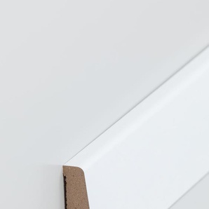 Südbrock Fußleiste zum Clipsen, 18 x 58 mm, MDF-Kern, farbig und Weiß - lackierfähig