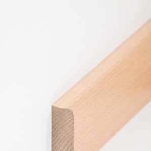 Südbrock Holzfußleiste 20 x 58 mm, Massivholz Buche, Oberkante abgerundet