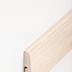 Südbrock Holzfußleiste zum Clipsen, 20 x 60 mm, Holzkern mit Echtholz furniert