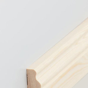 Südbrock Holzfußleiste 19 mm, Massivholz Kiefer, Oberkante profiliert