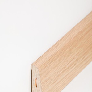 Südbrock Holzfußleiste zum Clipsen, 20 x 58 mm, Holzkern mit Echtholz furniert