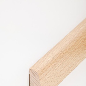 Südbrock Holzfußleiste zum Clipsen, 22 x 45 mm, Holzkern mit Echtholz furniert