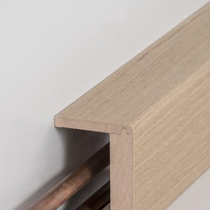 Südbrock Rohrabdeckleiste - Oberkante abgerundet, Eiche lackiert