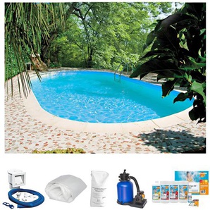 Ovalpool SUMMER FUN Schwimmbecken Gr. B/H/L: Breite 300 cm x Höhe 150 cm x Länge 490 cm, 17000 l, weiß Ovalpools