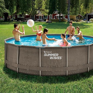 Summer Waves Active-Frame-Pool - braun -